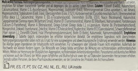 Fa Nutrition Fa Multi Active 60 Tablets Amazon De Drogerie Korperpflege