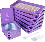 ARTDOT 10-Piece Interlocking Diamond Art Trays Purple Large Capacity