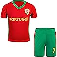 Cnins Kids Soccer Training Jerseys 2-14Y, Boys & Girls Practice Outfits with National Team Colors, Moisture-Wicking