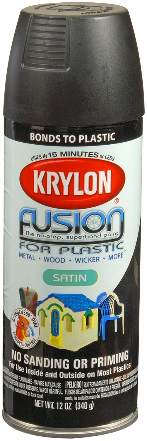 Krylon Fusion for Plastic Spray Paint Fast Dry Chip Resistant Satin Black 12 oz 689550741719 eBay