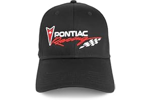 HEM HIGH-END MOTORSPORTS Black Cap for Pontiac Owners, Embroidered Pontiac Racing Logo Hat