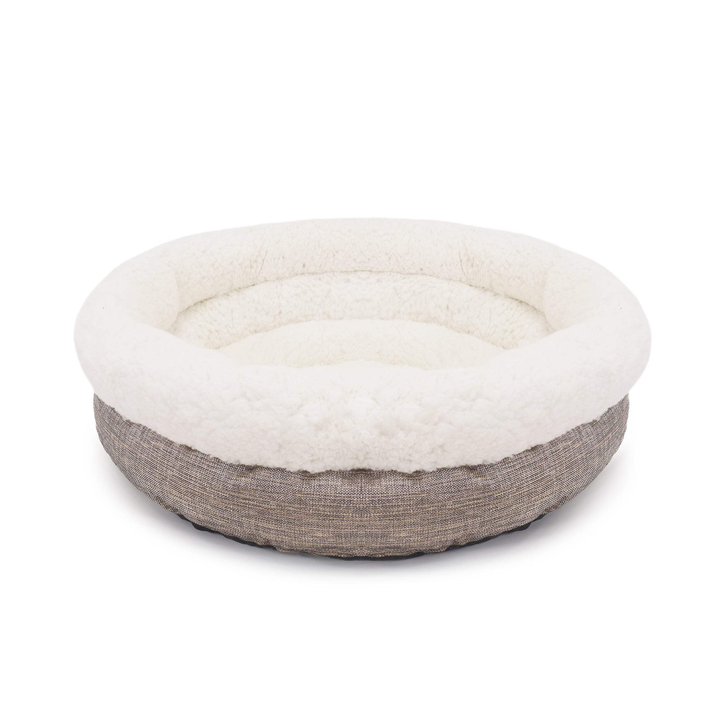 Rosewood Luxury Fleece Lined Plush Oval Dog Bed, 68.5cm