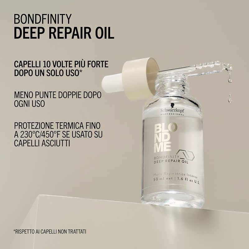 Schwarzkopf Professional BLONDME Bondfinity Deep Repair Oil - Olio Riparatore leggero - senza Risciacquo 50ml