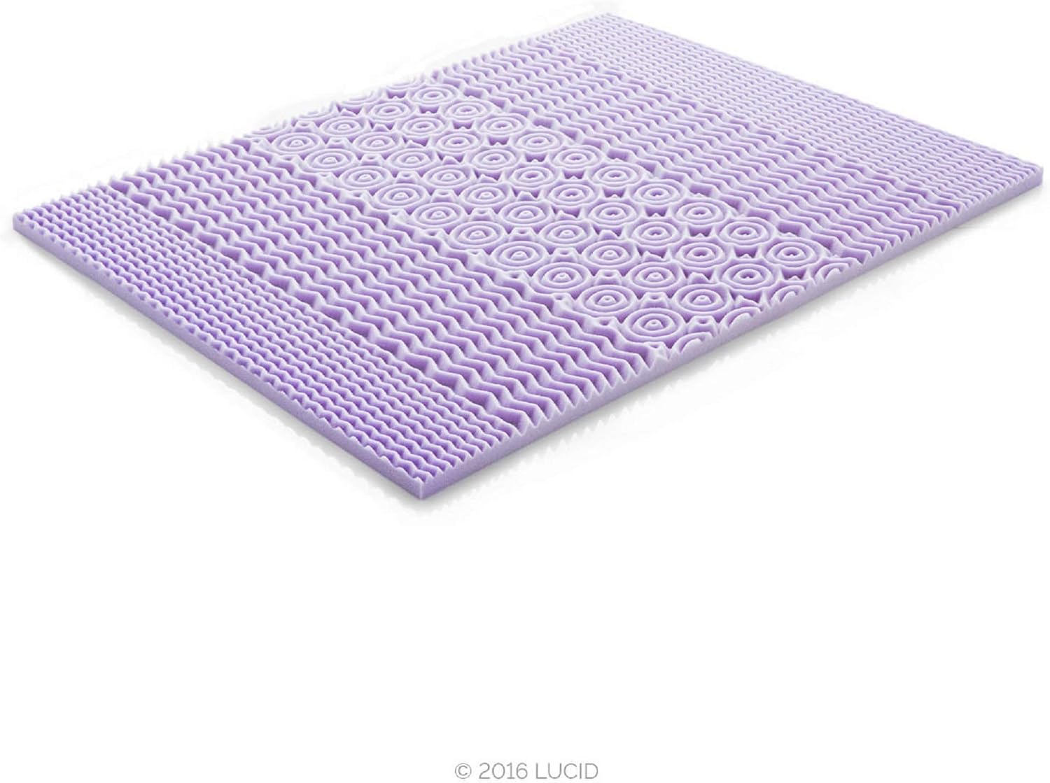 LUCID 2 Inch 5 Zone Lavender Memory Foam Mattress Topper - Twin: Home & Kitchen