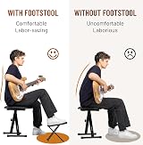 CAHAYA Guitar Footstool with Anti-Slip Rubber Foldable Height Adjustable CY0337 view 5