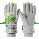 DUFFOBAN Kids Snow Gloves for Boys & Girls - Winter Warm Ski Gloves with Anti-Slip Grip, Toddler to Youth Cold Weather Gloves for Skiing, Snowboarding, Outdoor Play