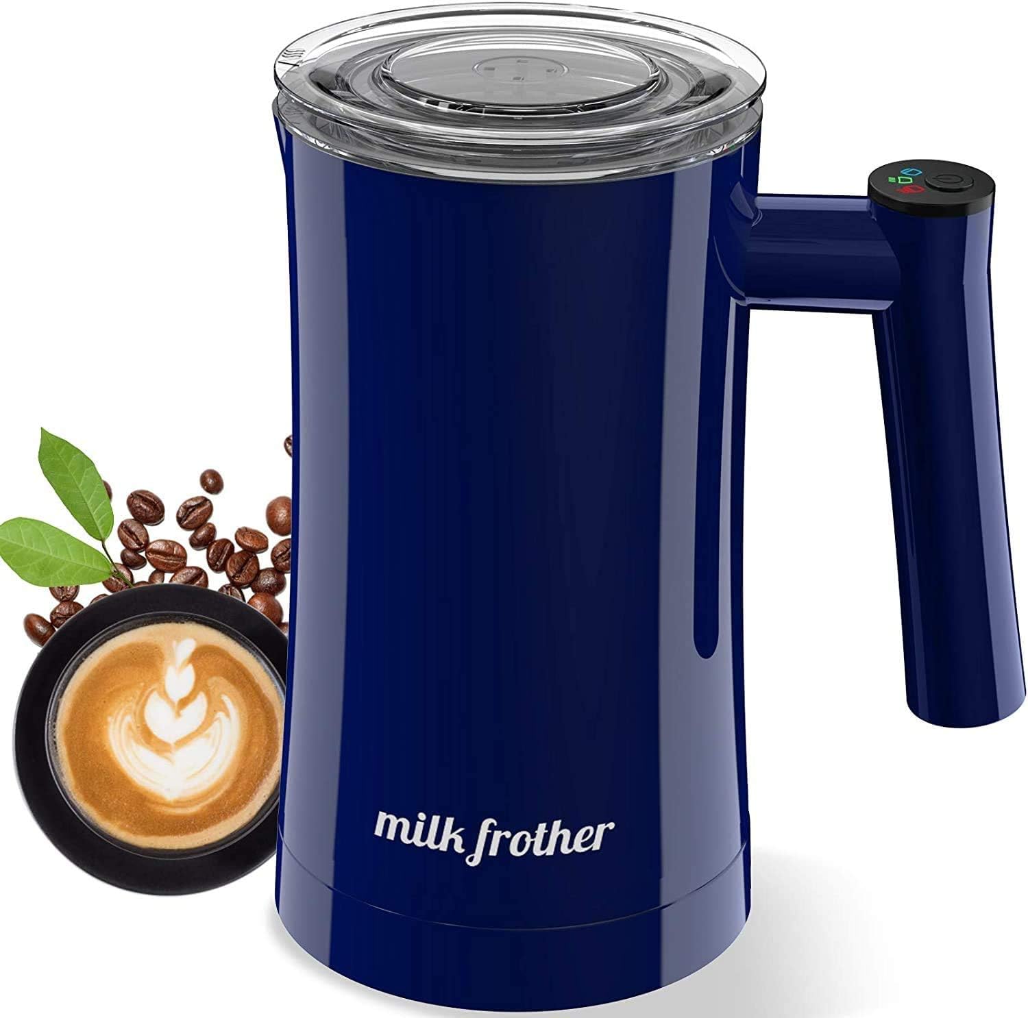 Milk Frother, Electric Milk Frother & Steamer Non Stick Ceramic Steamer