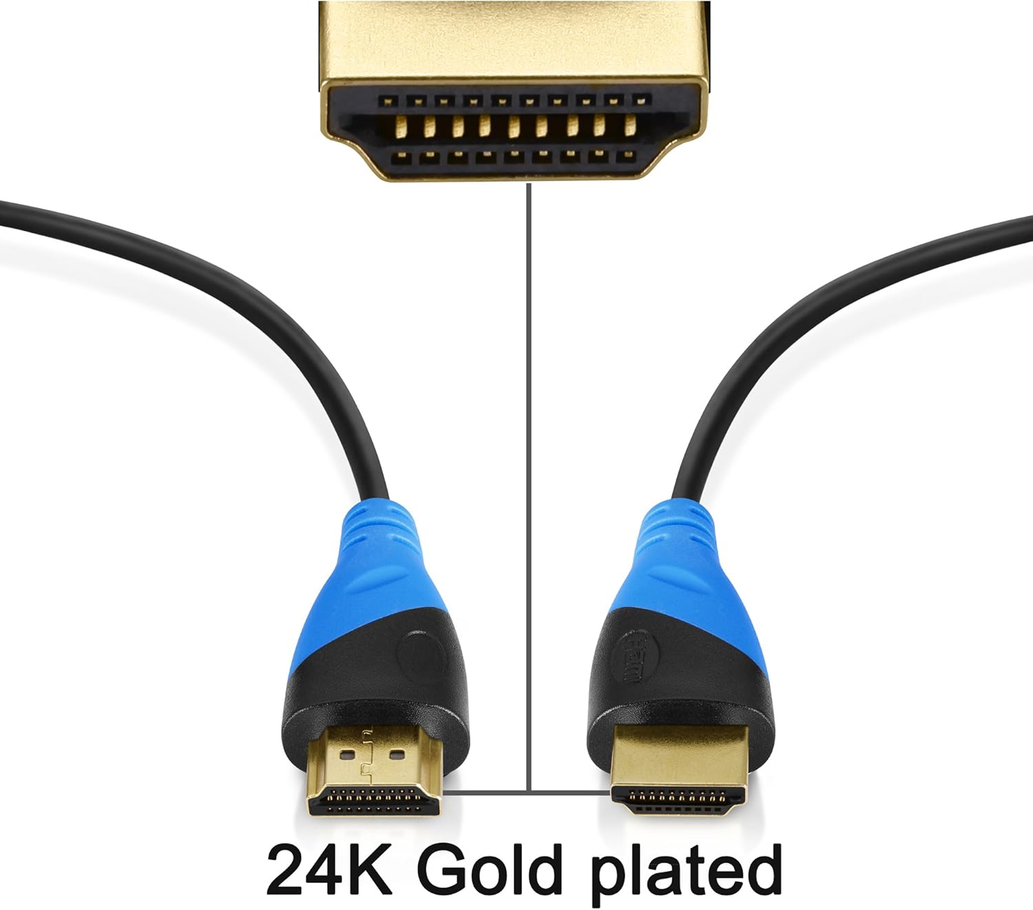 High-Speed HDMI Cable(3 Pack)-6ft with Gold Plated Connectors, Bonus Right Angle Adapter and Cable Tie, Support Ethernet, 3D,1080P: Electronics