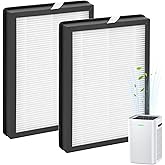 K1 HEPA Replacement Filter: Compatible with LUNINO K1 Air Purifier, Double-Sided Filters, Activated Carbon and Pre-Filter (2Pack)