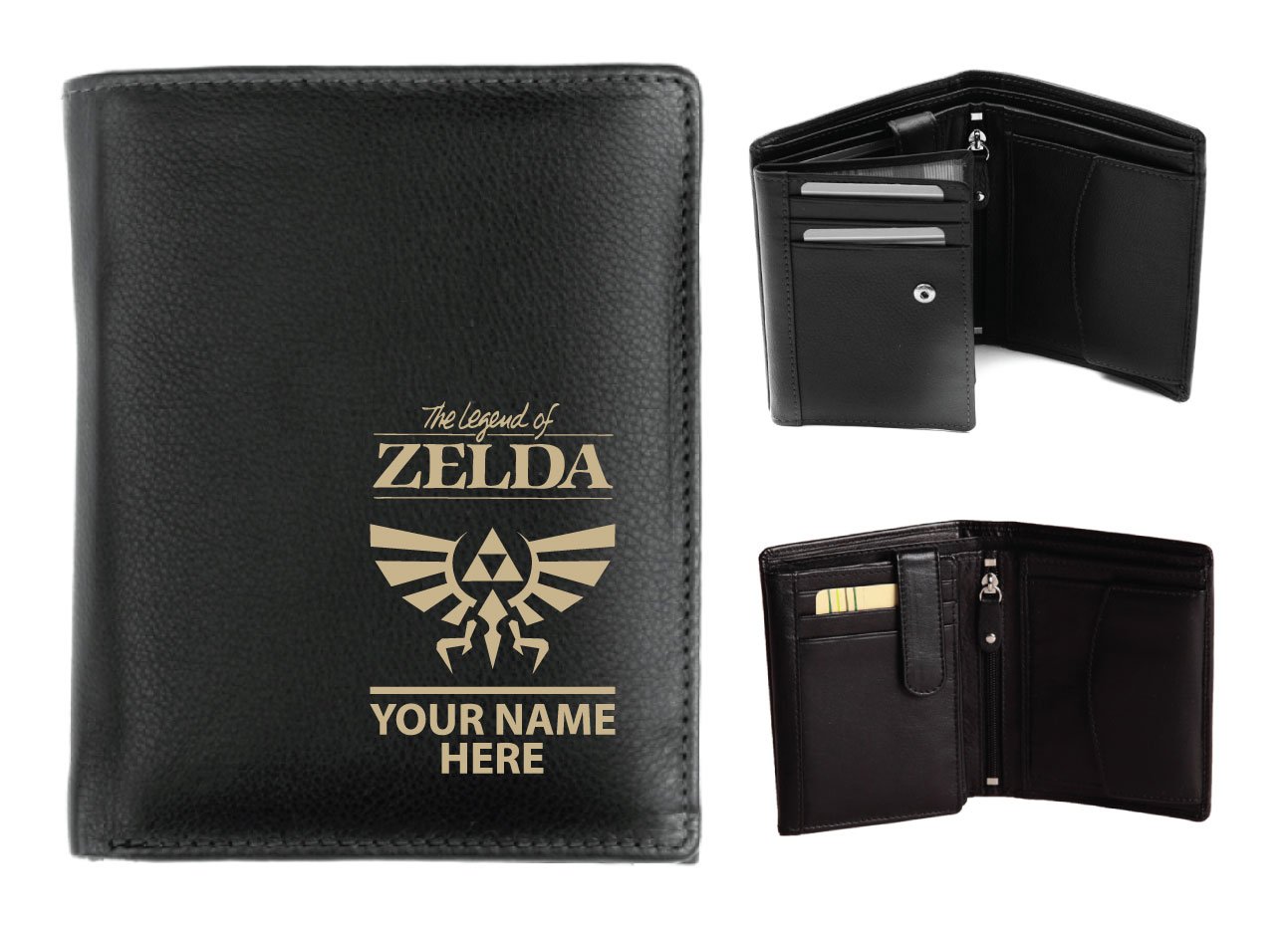 Personalisierte HerrenGeldbörse Leder Laser markiert mit ihren Namen