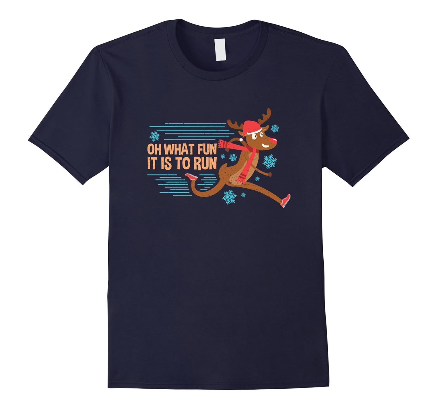 Oh What Fun It Is To Run Christmas 5K Running T-Shirt-Rose