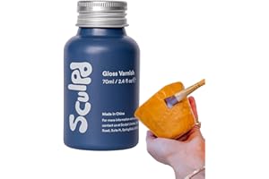 Sculpd Clear Varnish for Air Dry Clay Pottery, Gloss Finish Clear Varnish for Pottery and Acrylic Paint, Create Waterproof Po