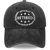 SJUDHHG Retirement Gifts for Men Women, Funny Retirement Gifts Ideas, Embroidery Adjustable Cotton Retro Retired Hat