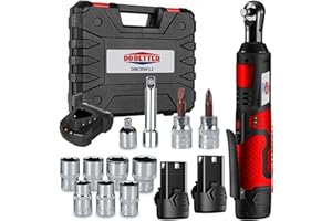 Dobetter 2-Inch Alloy Steel Wrench, Max Torque 40ft-lb, 7 Sockets, LED Light, Lock-Off Switch, Compact Head Design