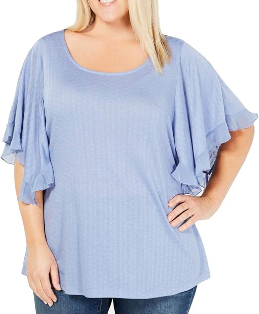 plus size flutter top