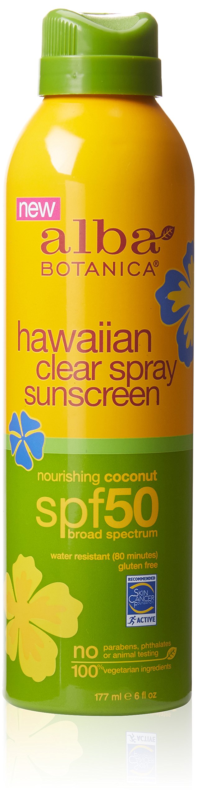 Alba Botanica Hawaiian Face Coconut Spray Sunscreen SPF 50 UV sun