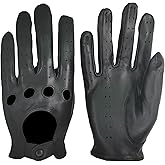 ZLUXURQ Womens Vintage TouchScreen Leather Driving Gloves Unlined -Soft And Thin Quality Italian Lambskin