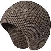 LLmoway Knit Beanie with Earflap Warm Winter Hat Soft Lightweight Stocking Cap for Men Women Youth Cold Weather Outdoor