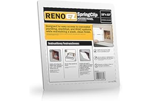 RenoEZ™ Plastic Access Panel 12x12 inches with Spring Click Technology - No Tools Required - For Drywall, Ceiling and Wall - Access Door for Plumbing, HVAC and Other Holes or Openings (1)