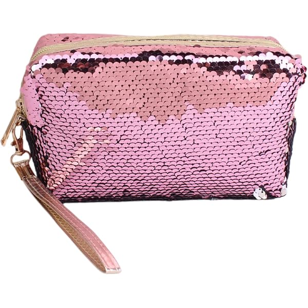 HomeSoGood Pailletten Make-up-Tasche – Glitzer-Kosmetiktasche Mit Reißverschluss, 19x7x9,5 Cm – Praktisch Für Unterwegs