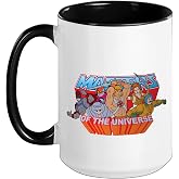 Masters of the Universe Heroes Ceramic Mug, Black/White, 15oz