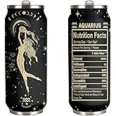 tatamonkey Aquarius Constellation Tumbler Zodiac Mens Womens Stainless Steel Tumblers Astrology Fans Birthday Gifts Coffee Sublimation Mugs Car Cup - 17 OZ