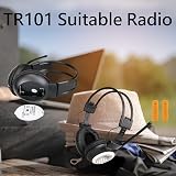 Retekess TR101 Portable Radio with Headphones FM AUX Foldable Black White view 2
