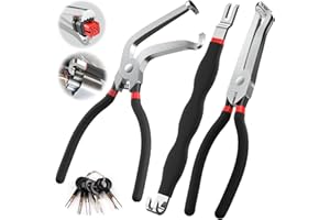 cyrico 4 Pcs Electrical Disconnect Pliers, 60 Degree Straight Connector Separator Pliers for Car Wiring, Rapid Electrical Plu