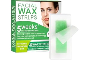 YSCFHSHC Wax Strips for Face - 98% Natural Formula for Sensitive Skin, Facial Hair Removal for Women - Gently and Quickly Removes Hair from Eyebrows, Lips, Body, Legs, and Bikini Line- Hypoallergenic
