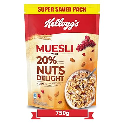 Kellogg's Muesli with 20% Nuts Delight, 750g