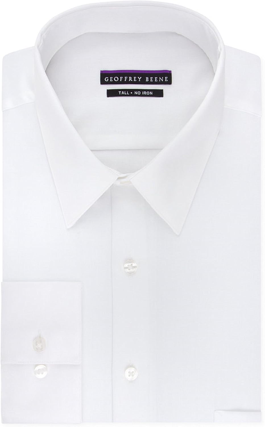 Geoffrey Beene Men's TALL FIT Dress Shirts Sateen Solid (Big and Tall): Clothing