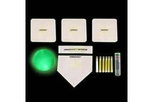 RUKKET SPORTS Rukket Kickball Set with Bases | Glow in The Dark Rubber Throw Down Plates and Kick Ball | Perfect for Kids and Adults | Playground and Backyard Game | Includes Air Pump and Foul Line Cones