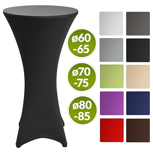 title=Beautissu Fodera elastica per tavoli alti da bar Stella Ø 80-85cm- rivestimento