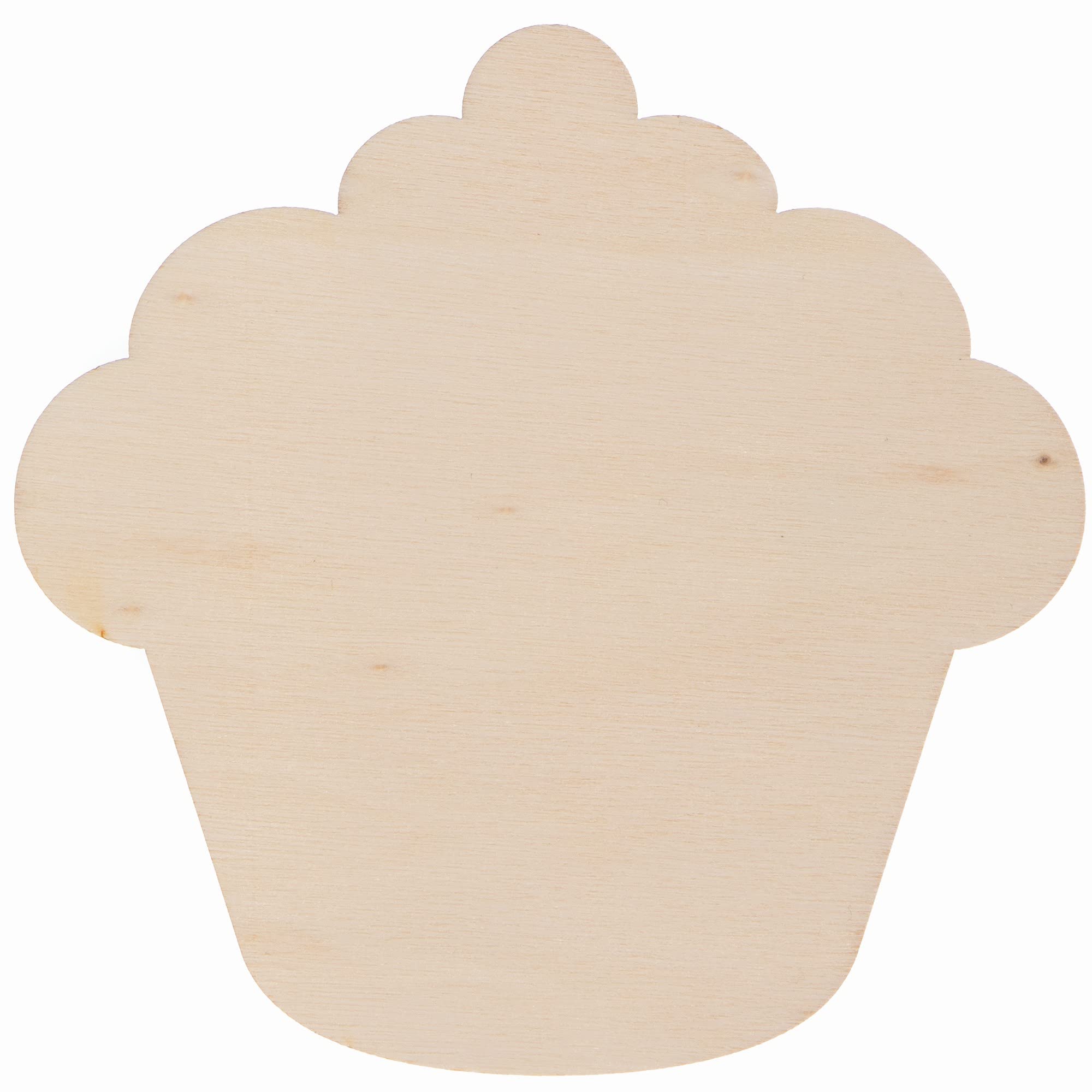 Baker Ross Cupcake Wooden Coasters - Pack of 10, Wood Crafts for Children (FC399)