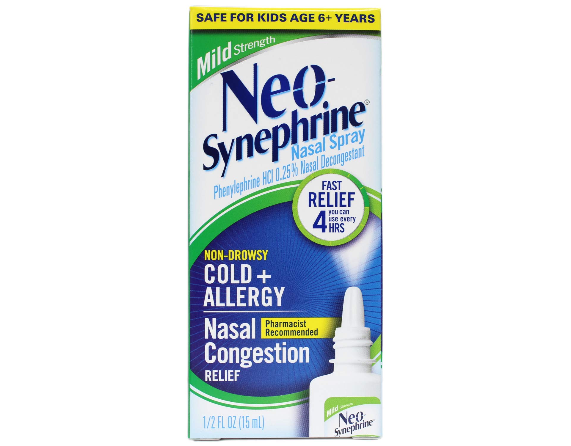 Neo-Synephrine Nasal Spray,MILD Formula, 0.5-Ounce (Pack of 3)