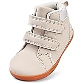 WateLves Toddler Little Kids Wide Barefoot Shoes Boys Girls Winter High Top Minimalist Sneakers Ankle Boots Leather Uniform Dress Shoes Naturally Splay