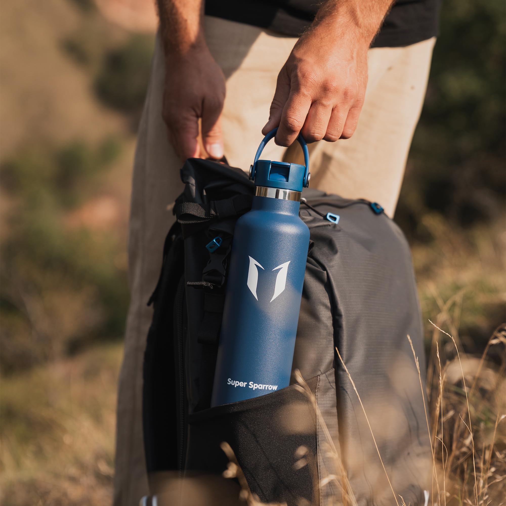 Super Sparrow Trinkflasche Edelstahl - Ultraleicht Thermobecher - 750ml - Standardmund Stroh-Deckel - BPA-Frei Thermoskanne, Thermosflasche für Sport, Travel, Schule, Outdoor 8