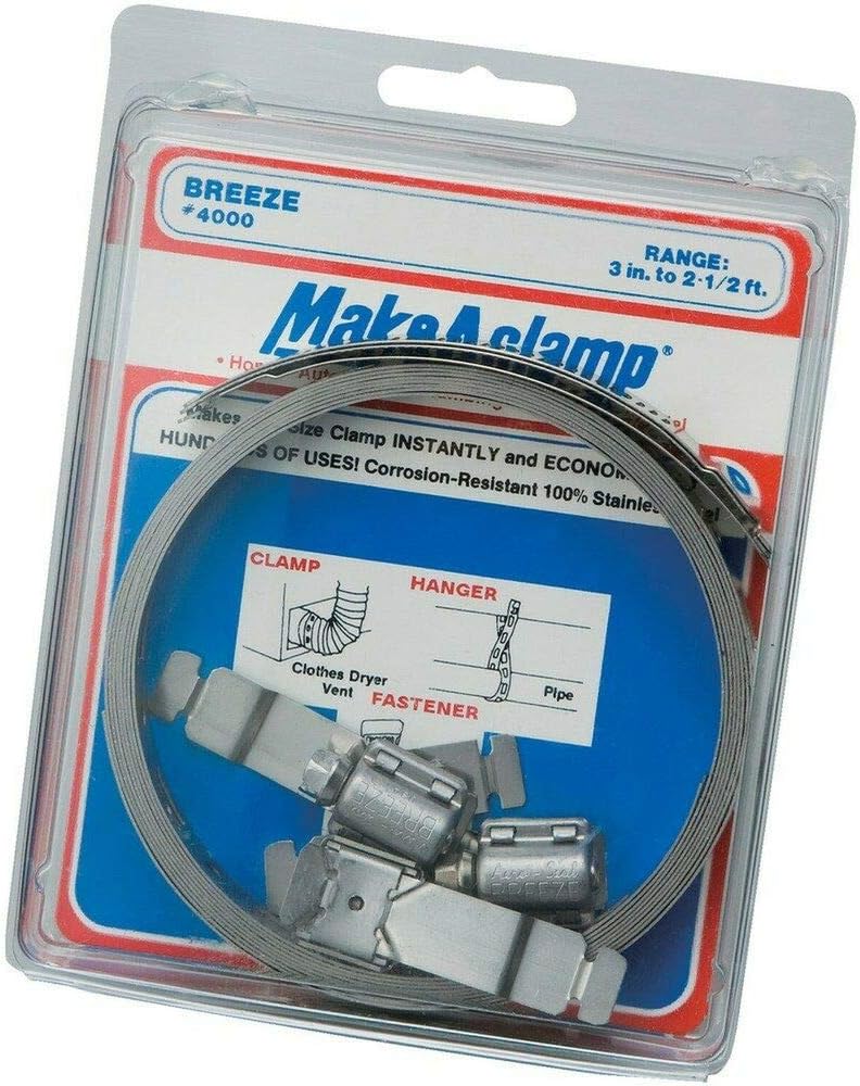 Hose Clamp System, 1 Kit contains 81/2 ft Breeze MakeAClamp Stainless Steel
