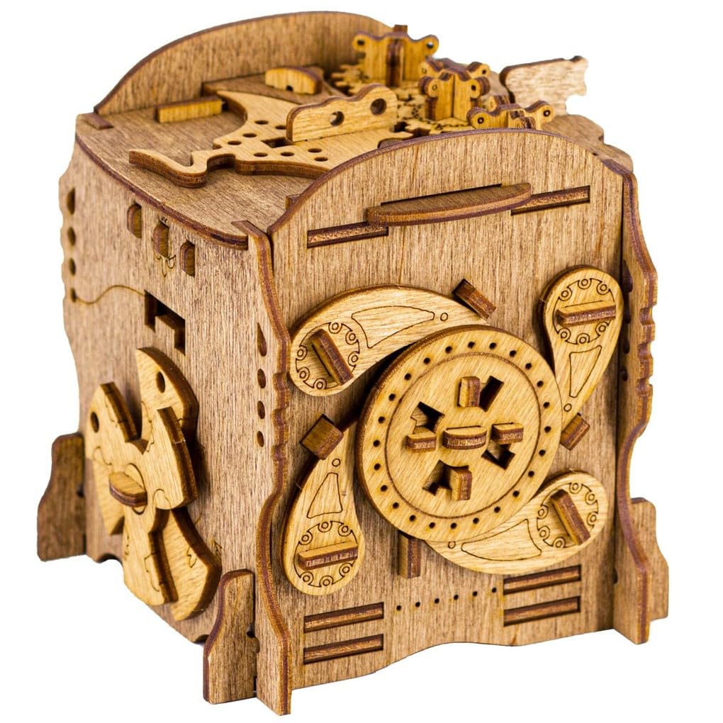 iDventure Cluebox - Captain's Nemo Nautilus - Escape Room Puzzle Box - 3D Wooden Puzzle for Adults - Brain Teaser - Birthday Gift for Men - Money Box