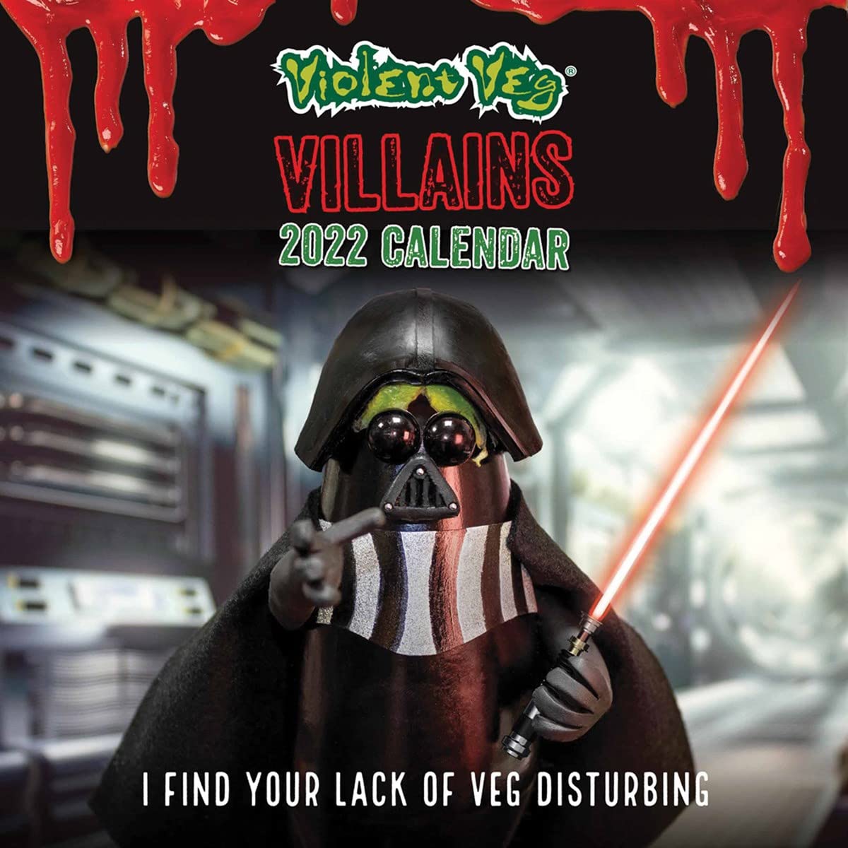 Violent Veg 2022 Funny Joke Square Calendar, White, XCC36004