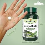 Natures Aid Ginkgo Biloba 6000mg High Strength 90 Tablets Vegan Non-GMO view 3