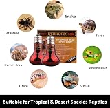DERNORD Infrared Red Light 50W Reptile Heat Lamp 2 Pack E27 220-240V view 6