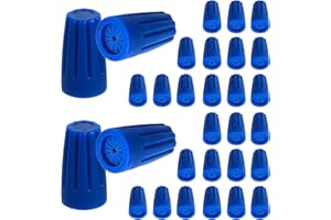 VADAXX 30PCS Waterproof Wire Electrical Connectors 22AWG-12AWG, Outdoor Seal Electrical Twist Nuts Caps Cable Terminal Connector for Landscape Light, Irrigation Valves, Wet Location Installation, Blue