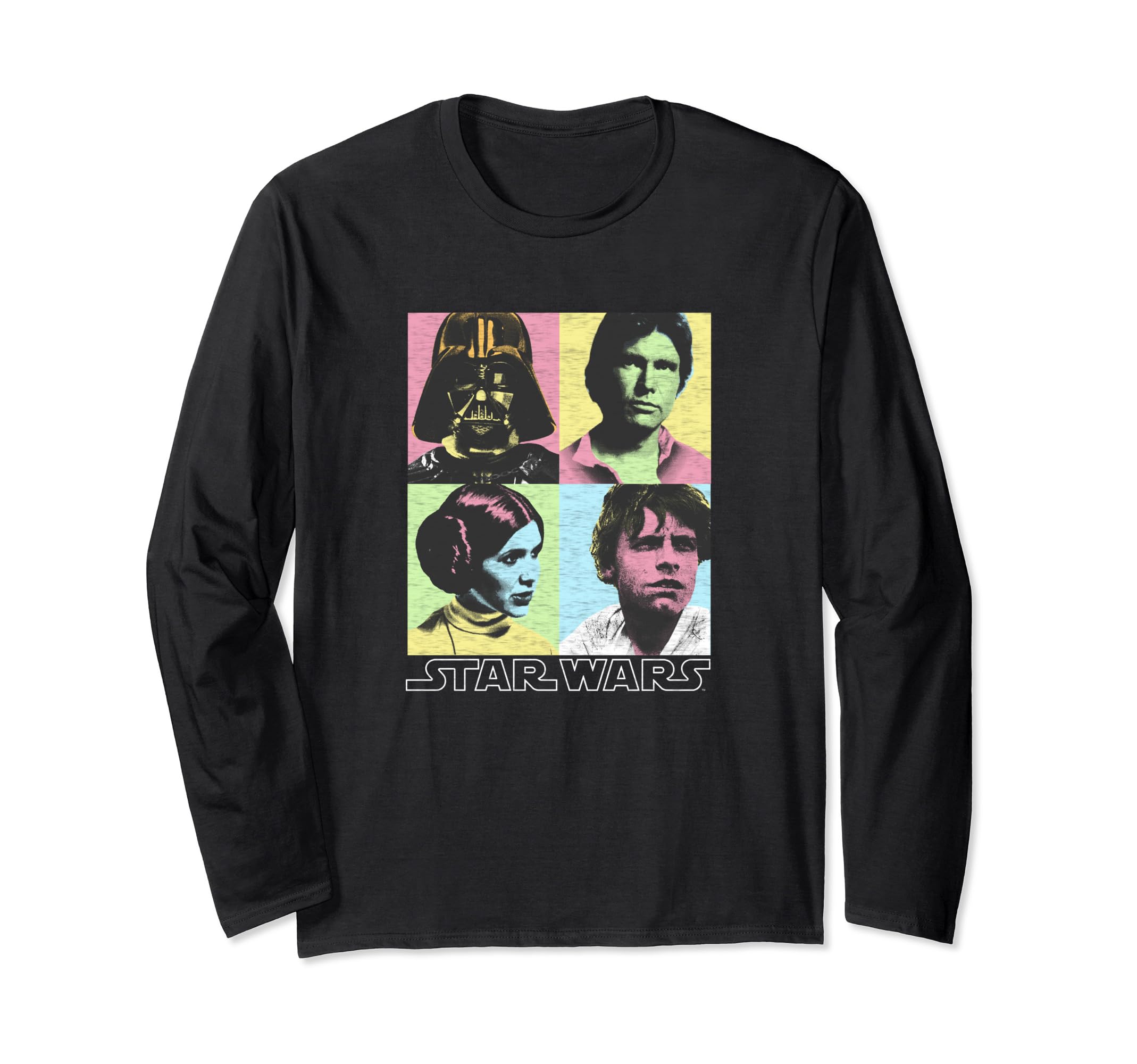 Star Wars Original Cast Pop Color Four Box Photographs Long Sleeve T-Shirt