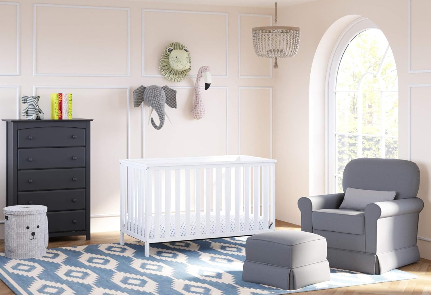 Storkcraft Kenton 5 Drawer Universal Dresser, Gray, Kids Bedroom Dresser with 5 Drawers, Wood and Composite Construction, Ideal for Nursery Toddlers Room Kids Room : Baby