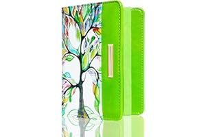 DMLuna Passport Holder Cover, Traveling Leather Wallet Case with RFID Blocking for Women and Men,Support Passport, Credit Cards, Boarding Passes, Love Tree