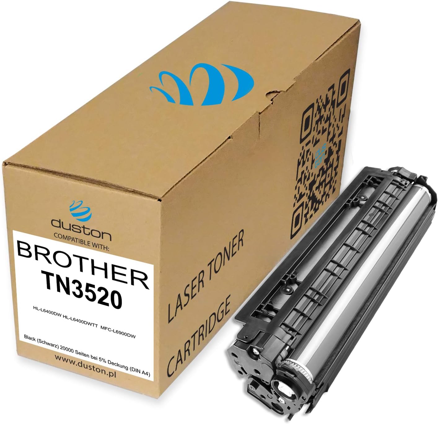 duston TN3520, TN-3520 Black Toner Compatible with Brother HL-L6400DW HL-L6400DWTT MFC-L6900DW - Image 3