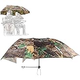 ANGAR Tree Stand Umbrella, 58" Widened Portable Camo Hunting Umbrella for Tree Stand, Thickened Weatherproof Quick Set Up Treestand Accessories for Deer Hunting or Ground Blind Shield