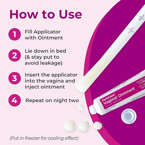 FEMICLEAR 2-DAY DOSE YEAST INFECTION AND ITCH CONTROL OINTMENT, FOR MODERATE TO INTENSE SYMPTOMS, MADE WITH ALL-NATURAL AND ORGANIC INGREDIENTS, PLUS EXTERNAL ANTI-ITCH OINTMENT FOR SOOTHING CARE