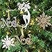 Valery Madelyn 18ct 6-15cm Champagne Gold Sparkling Essential Christmas Ornaments Set Glittery Christmas Decoration-Noel, Snowflake and Reindeer,18 Pcs Metal Hooks Included